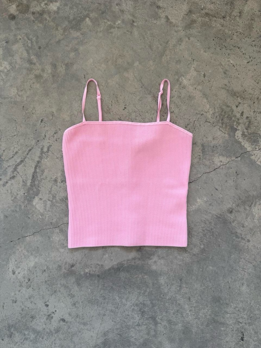Babaton Pink Ribbed Camisole Tank